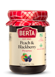 Peach and Blackberry fruit preserve