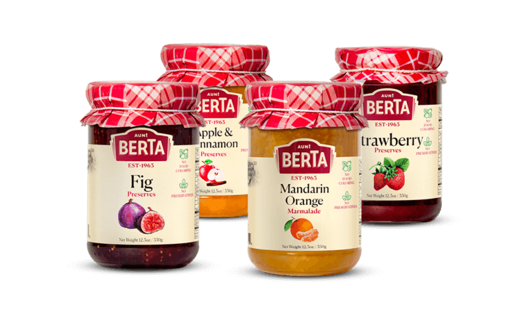 Premium Fruits Preserves Collections-12oz-4 Jars